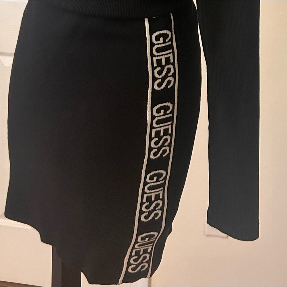 SALE NOW•Guess Logo Knit Skirt with back Exposed zipper.
